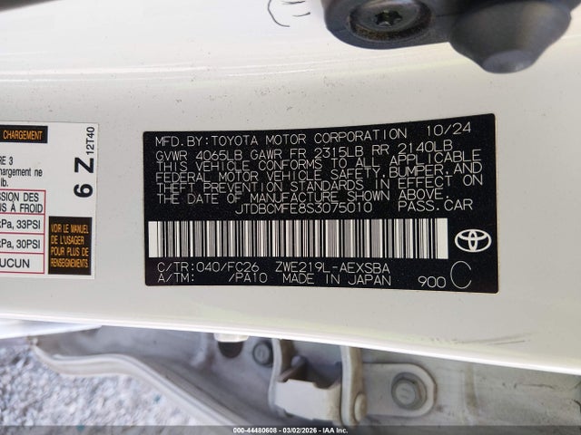 Toyota Corolla Hybrid Se 2025 JTDBCMFE8S3075010 Image 9