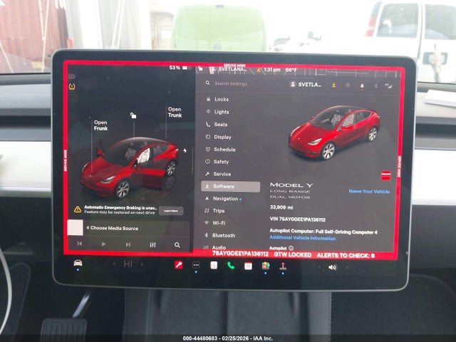 44480683 :رقم المزاد ، 7SAYGDEE1PA136112 vin ، 2023 Tesla Model Y Awd/long Range Dual Motor All-wheel Drive مزاد بيع