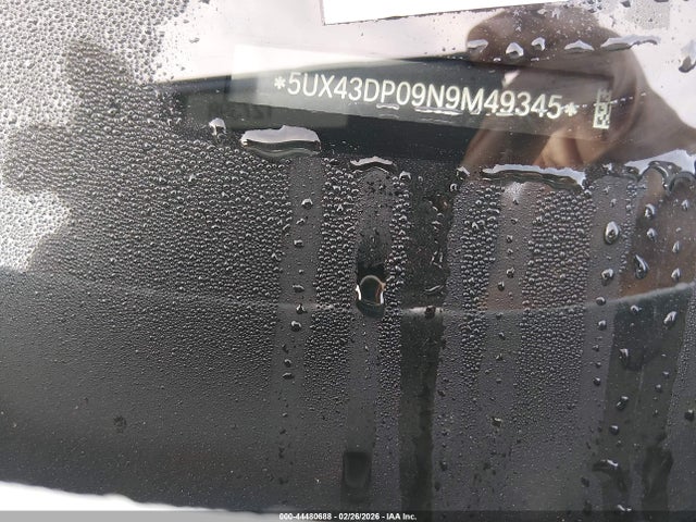 5UX43DP09N9M49345 BMW X3 Sdrive30i