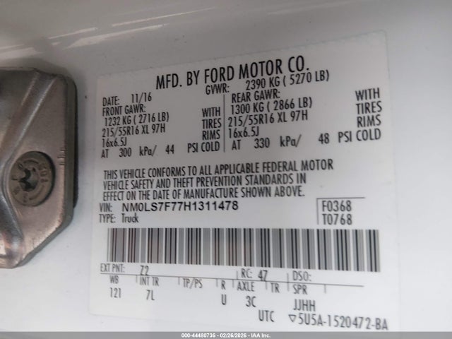 Ford Transit Connect Xlt 2017 NM0LS7F77H1311478 Image 9