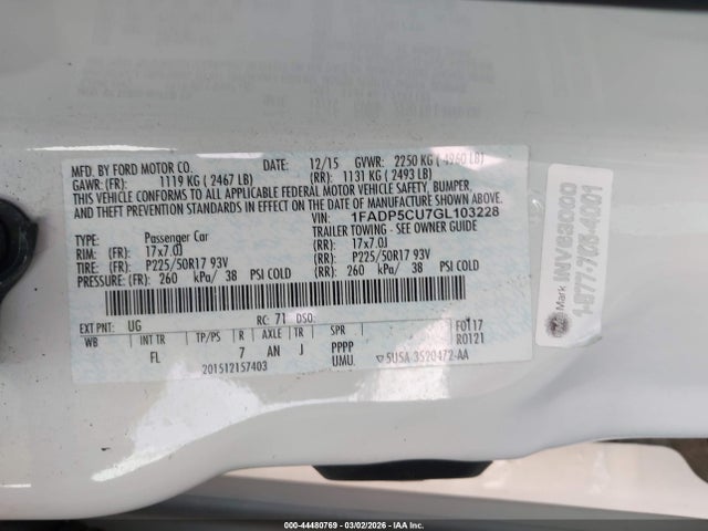 2016 FORD C-MAX ENERGI 1FADP5CU7GL103228 Photo 8