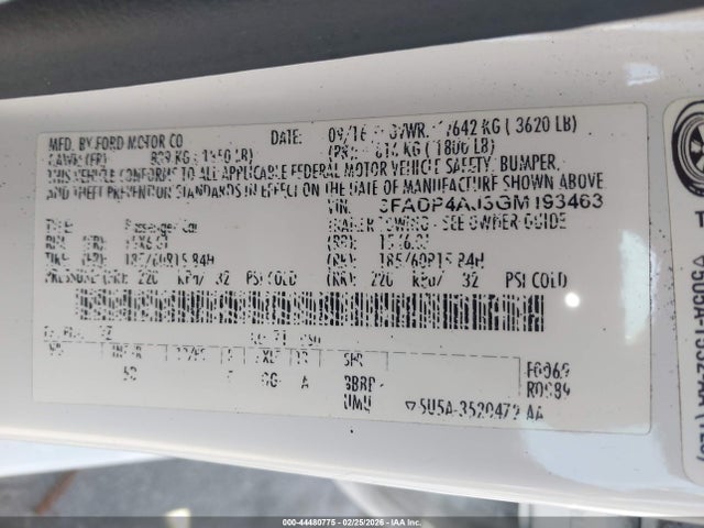 Ford FIESTA S 2016 3FADP4AJ3GM193463 Image 9