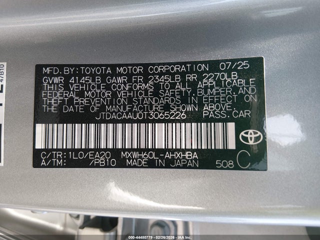 JTDACAAU0T3065226 Toyota Prius Limited