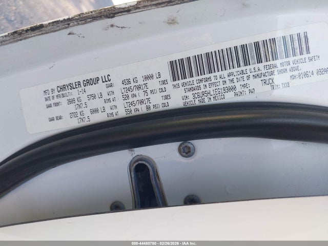 Продаж на аукціоні авто 2014 Ram 2500 Tradesman, vin: 3C6UR5HL1EG193000, номер лоту: 44480780