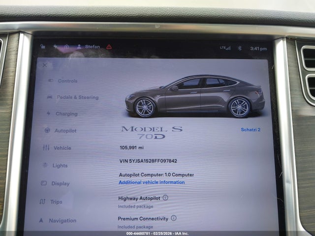 5YJSA1S28FF097842 Tesla Model S 70d/85d/p85d