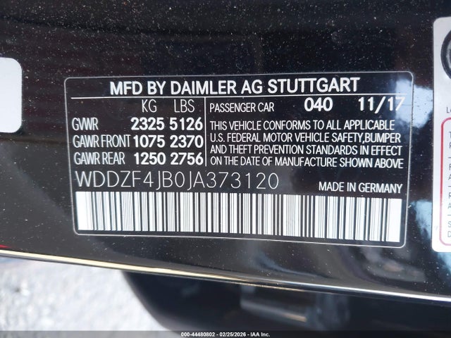 Продажа на аукционе авто 2018 Mercedes-benz E 300, vin: WDDZF4JB0JA373120, номер лота: 44480802