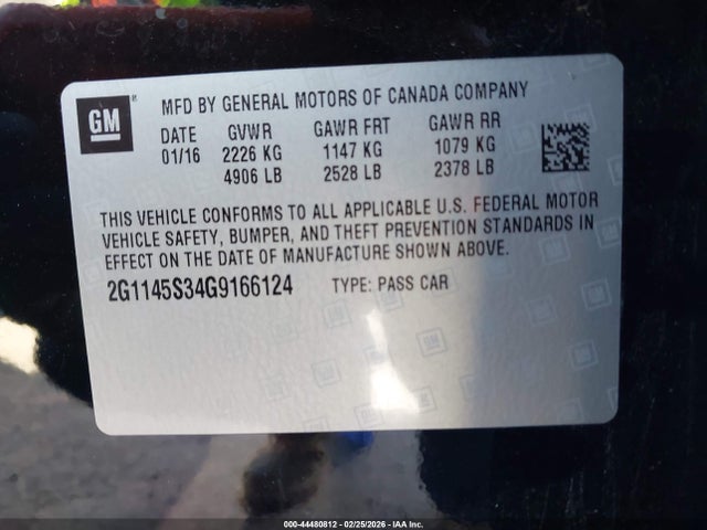 2G1145S34G9166124 Chevrolet IMPALA 2LZ
