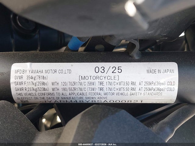 Yamaha Mtn690 C 2025 JYARM48Y8SA000821 Image 10