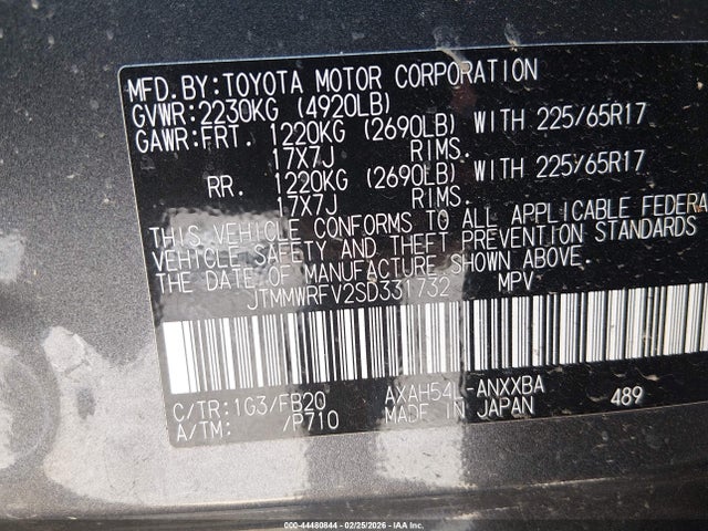 Toyota Rav4 Hybrid Le 2025 JTMMWRFV2SD331732 Image 9