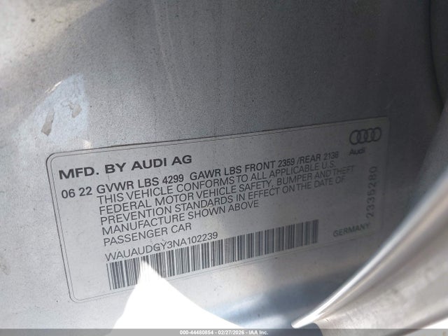 2022 AUDI A3 WAUAUDGY3NA102239 Photo 8