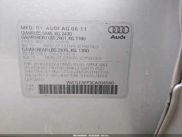 2012 AUDI Q5 WA1LFAFP3CA004560 Photo 8