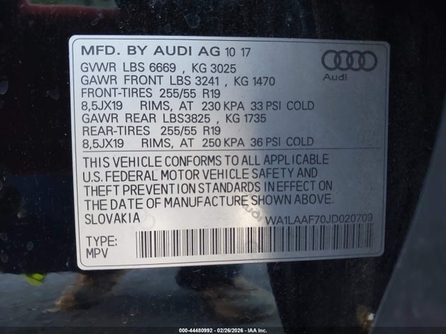 2018 AUDI Q7 WA1LAAF70JD020709 Photo 8