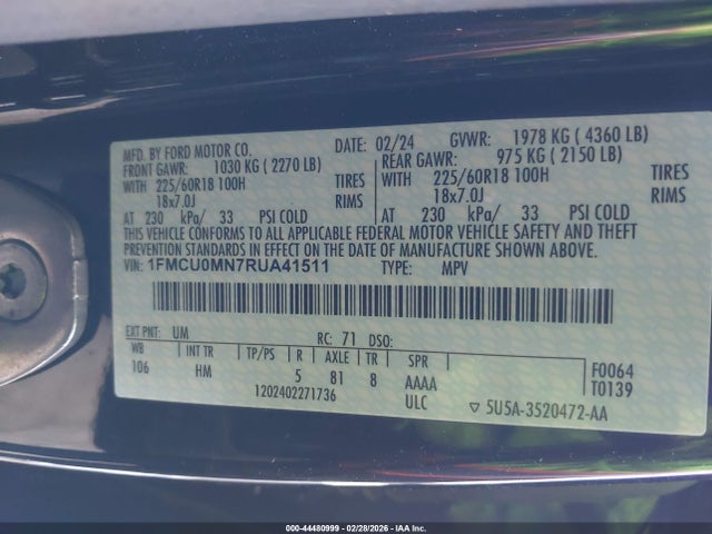 Ford Escape St-line 2024 1FMCU0MN7RUA41511 Image 9