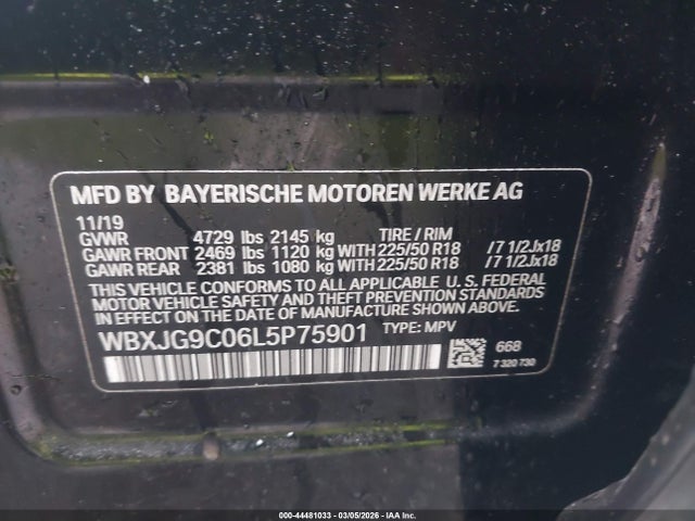 2020 BMW X1 WBXJG9C06L5P75901 Photo 8