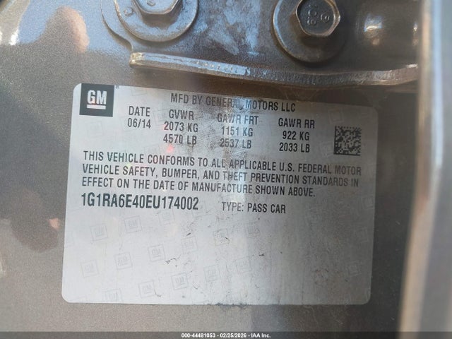 1G1RA6E40EU174002 Chevrolet Volt
