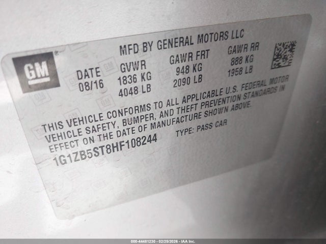 1G1ZB5ST8HF108244 Chevrolet MALIBU LS