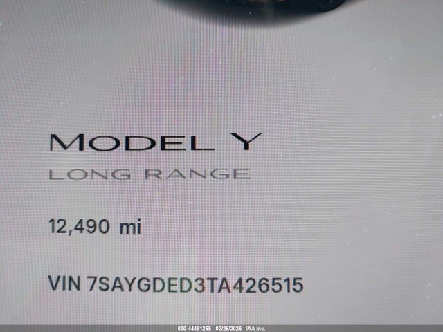 2026 TESLA MODEL Y 7SAYGDED3TA426515 Photo 6