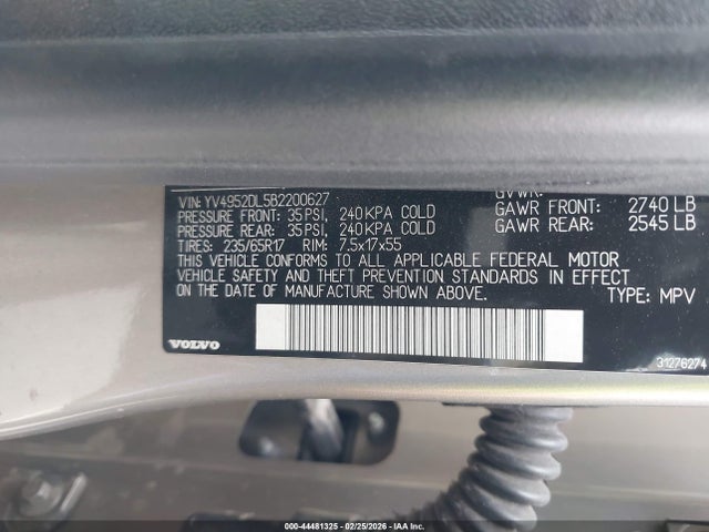 2011 VOLVO XC60 YV4952DL5B2200627 Photo 8