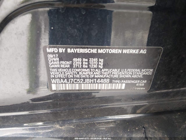 2018 BMW 440I GRAN COUPE WBA4J7C52JBH14488 Photo 8