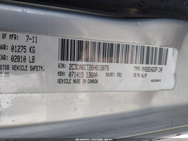 44481573 :رقم المزاد ، 2C3CA6CT2BH613873 vin ، 2011 Chrysler 300c مزاد بيع
