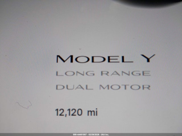 Продажа на аукционе авто 2026 Tesla Model Y, vin: 7SAYGDEE3TA401686, номер лота: 44481587