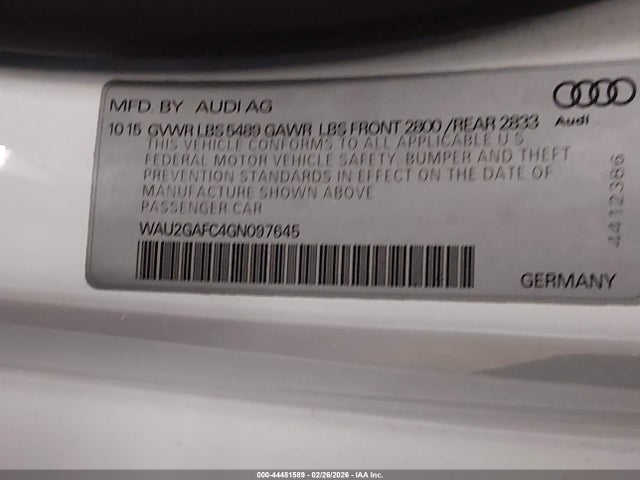 2016 AUDI A7 WAU2GAFC4GN097645 Photo 8