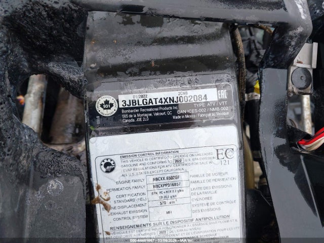 3JBLGAT4XNJ002084 Can-Am Outlander 570/570 Dps