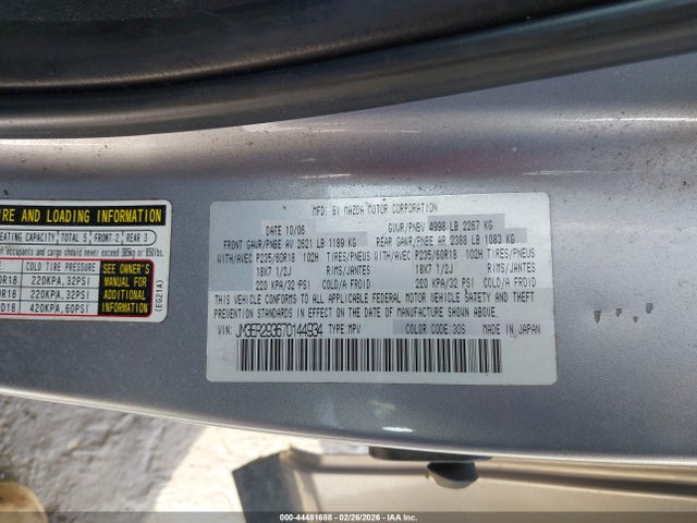 Продаж на аукціоні авто 2007 Mazda Cx-7 Grand Touring, vin: JM3ER293670144934, номер лоту: 44481688