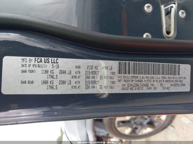 Продаж на аукціоні авто 2018 Jeep Compass Trailhawk 4x4, vin: 3C4NJDDB0JT424093, номер лоту: 44481703