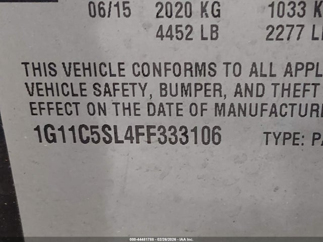 2015 CHEVROLET MALIBU 1G11C5SL4FF333106 Photo 8