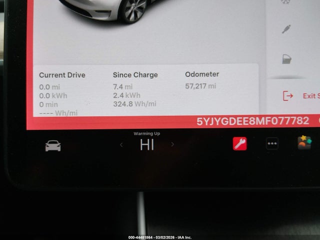 2021 TESLA MODEL Y 5YJYGDEE8MF077782 Photo 6