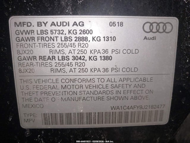 2018 AUDI SQ5 WA1C4AFY9J2182477 Photo 8