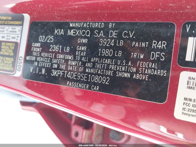 2025 KIA K4 3KPFT4DE9SE108092 Photo 8