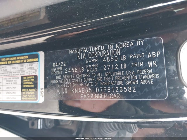 Aukcja sprzedaży 2023 Kia Stinger Gt-line, vin: KNAE35LD7P6123582, numer aukcji: 44482011