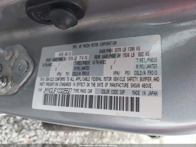 44482014 :رقم المزاد ، JM1NC2JF1C0225527 vin ، 2012 Mazda Mx-5 Miata Sport مزاد بيع
