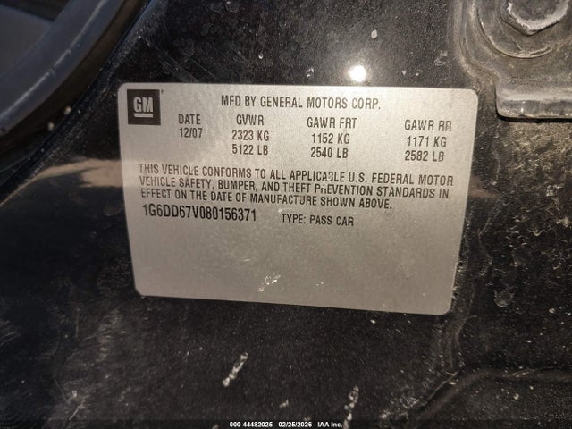 2008 CADILLAC STS 1G6DD67V080156371 Photo 8