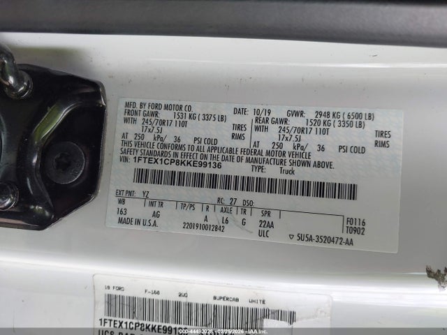 2019 FORD F-150 1FTEX1CP8KKE99136 Photo 8