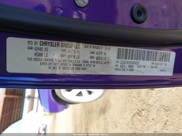 2014 DODGE CHALLENGER 2C3CDYBTXEH234225 Photo 8