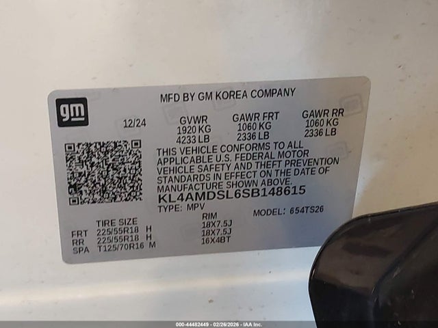Продаж на аукціоні авто 2025 Buick Encore Gx Sport Touring Fwd, vin: KL4AMDSL6SB148615, номер лоту: 44482449