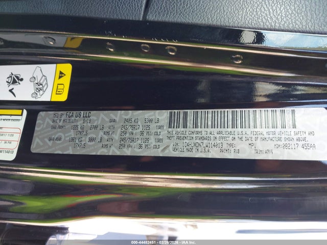 Продаж на аукціоні авто 2020 Jeep Wrangler Unlimited Sport S 4x4, vin: 1C4HJXDN7LW114013, номер лоту: 44482451
