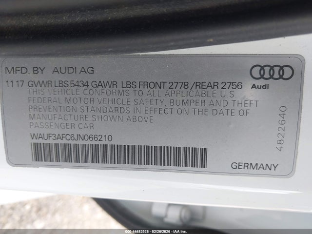 2018 AUDI A6 WAUF3AFC6JN066210 Photo 8
