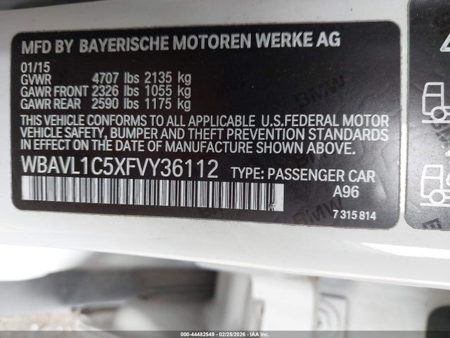 WBAVL1C5XFVY36112 BMW X1 Xdrive28i