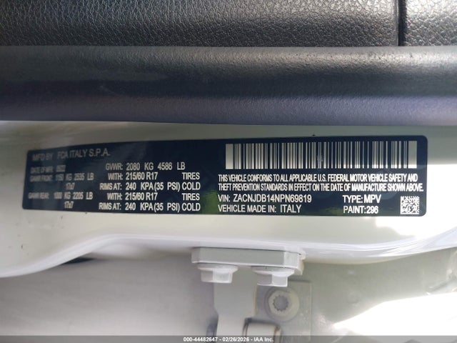 2022 JEEP RENEGADE ZACNJDB14NPN69819 Photo 8