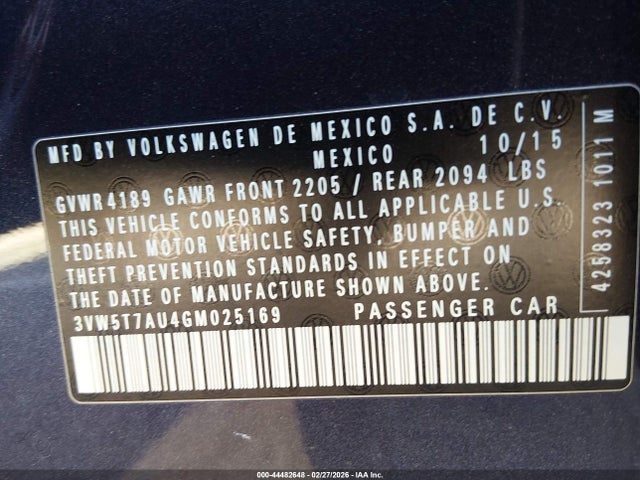 2016 VOLKSWAGEN GOLF GTI 3VW5T7AU4GM025169 Photo 8