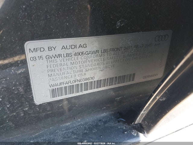 2015 AUDI A4 WAUFFAFL0FN038630 Photo 8