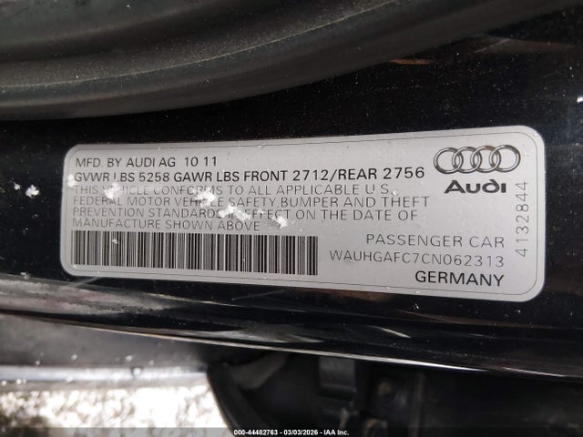 2012 AUDI A6 WAUHGAFC7CN062313 Photo 8
