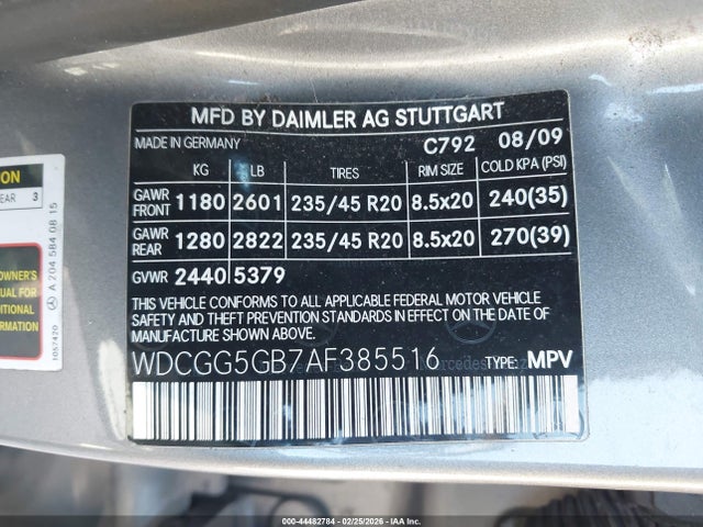 Aukcja sprzedaży 2010 Mercedes-benz Glk 350, vin: WDCGG5GB7AF385516, numer aukcji: 44482784