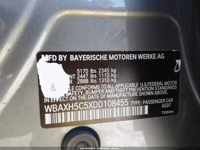 Продаж на аукціоні авто 2013 Bmw 528i Xdrive, vin: WBAXH5C5XDD108455, номер лоту: 44482875