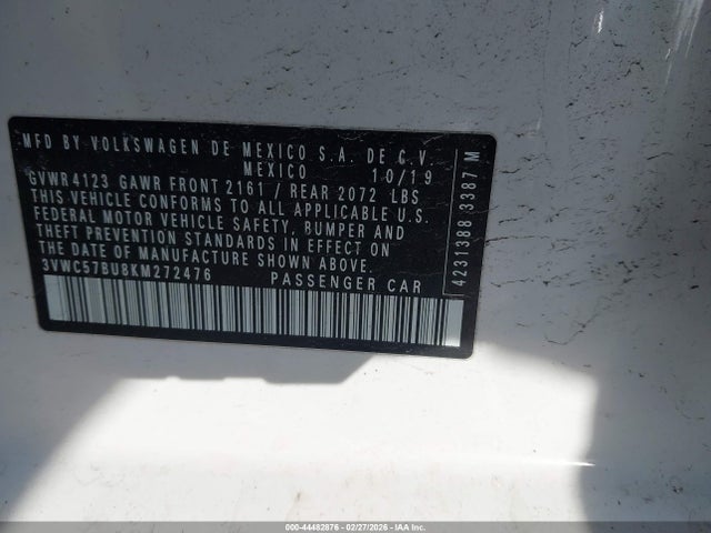 2019 VOLKSWAGEN JETTA 3VWC57BU8KM272476 Photo 8