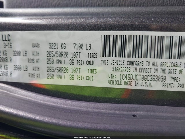 2016 DODGE DURANGO 1C4SDJCT0GC363030 Photo 8